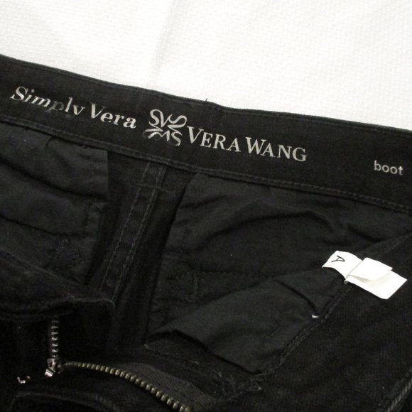 ππ SIMPLY VERA β VINTAGE VERA WANG BLACK JEANS β SIZE 2 β NWOT ππ - Picture 8 of 16